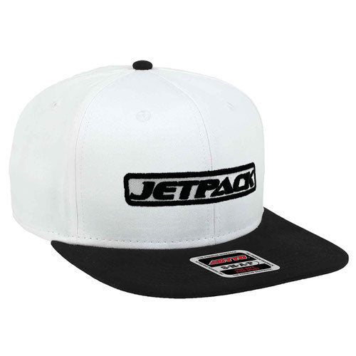 JetPack Snapback White, Black Lid (JetPack Logo Black) – JetPack Bags