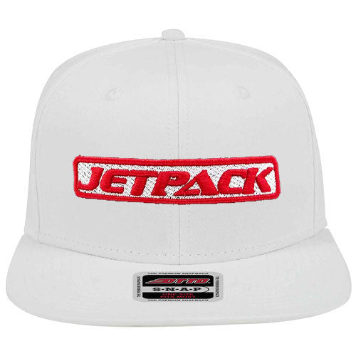 JetPack Snapback White (JetPack Logo Red) – JetPack Bags