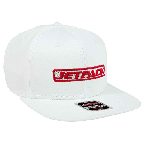 JetPack Snapback White (JetPack Logo Red) – JetPack Bags