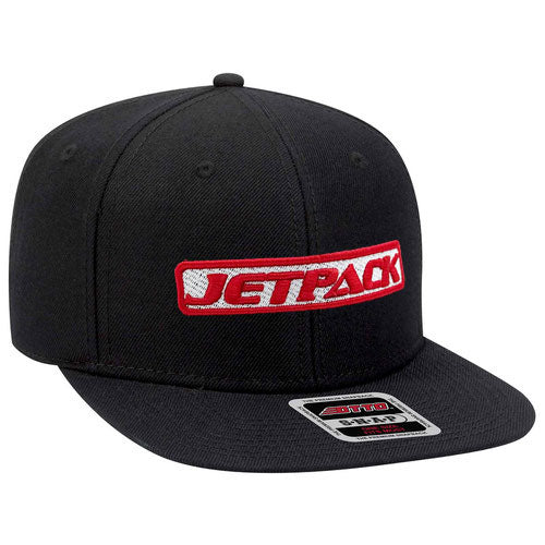 JetPack Snapback Black (JetPack Logo Red and White) – JetPack Bags